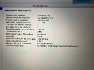 MacBook Pro 13 2015 128GB 8GB RAM