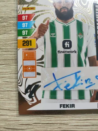 Autógrafo original Premium Fekir adrenalyn 2024