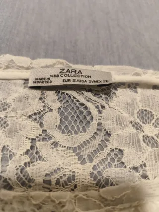 Camiseta blanca encaje manga larga