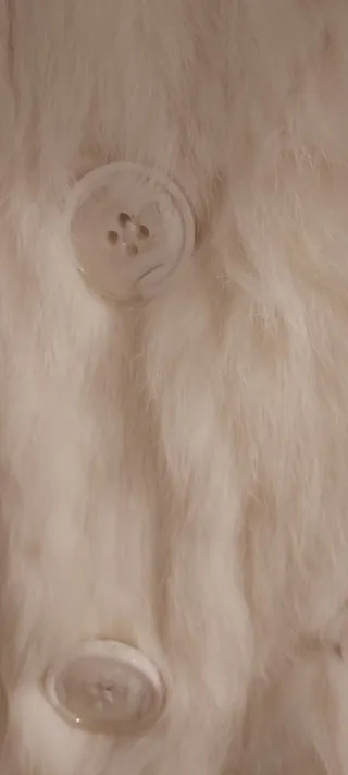 Abrigo de piel natural blanco