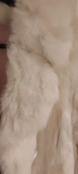 Abrigo de piel natural blanco