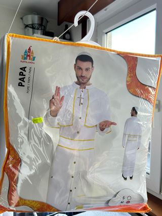 Disfraz nuevo Papa Católico Partilândia Talla M