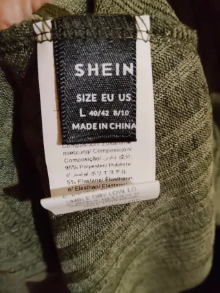 Vestido verde canalé manga larga