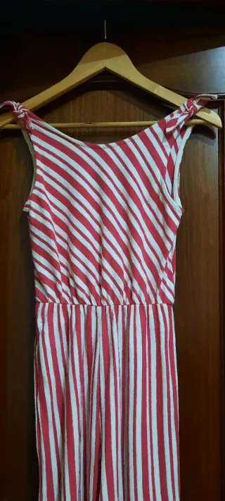 Mono Zara niña rayas rosa y blanco. Talla 13-14.