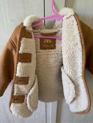 Cappotto camoscio bambina con pelliccia