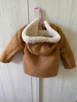 Cappotto camoscio bambina con pelliccia