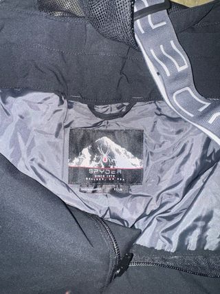 Pantalón de esquí Spyder negro con tirantes