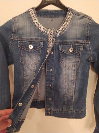 Chaqueta Vaquera Mujer Bordada