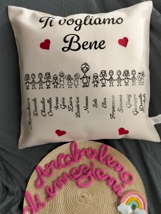 Cuscino decorativo personalizzabile