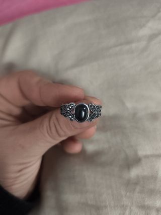 Anillo Acero Inoxidable Negro 19mm