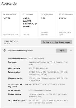 Ordenador Gaming gama media alta (ÚLTIMO PRECIO)