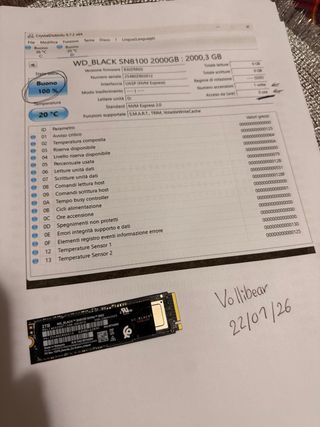 WD_BLACK SN8100 2TB NVMe SSD - PCIe Gen5 - NUOVO