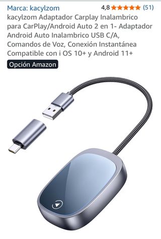 Adaptador CarPlay/Android Auto Inalámbrico