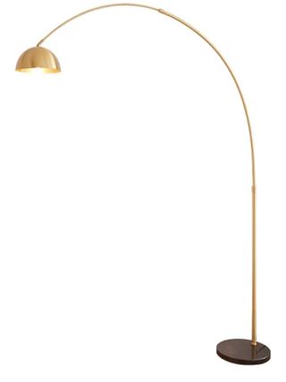 Lámpara de pie arco mármol y metal