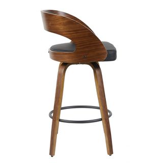 Taburete diseño madera y cuero