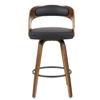 Taburete diseño madera y cuero