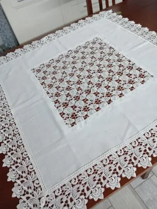 Tovaglietta macramè ricca 87x87 cm