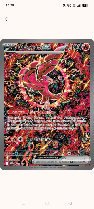 Carta Pokemon Oricorio EX