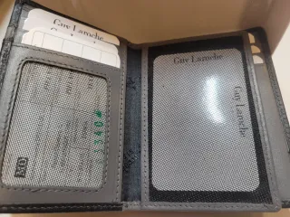 Cartera Guy Laroche Piel Caballero Negra Gris