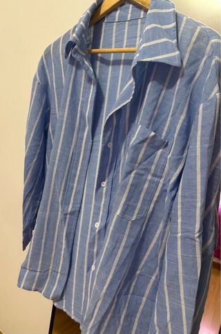 Camisa de rayas azules talla M pero sirve S/M/L