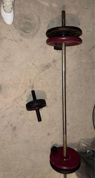 Barra olimpica e manubri