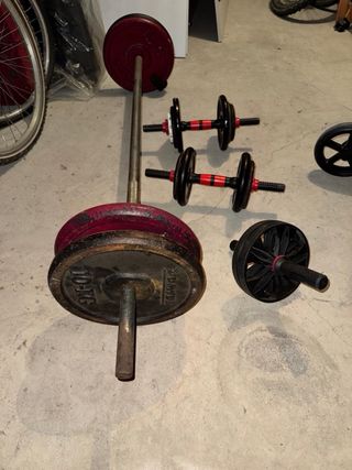 Barra olimpica e manubri