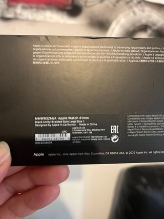 Correa Apple Solo Loop Trenzada Black Unity 41mm