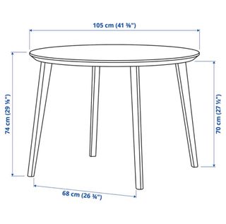 Mesa redonda madera 105cm Lisabo IKEA