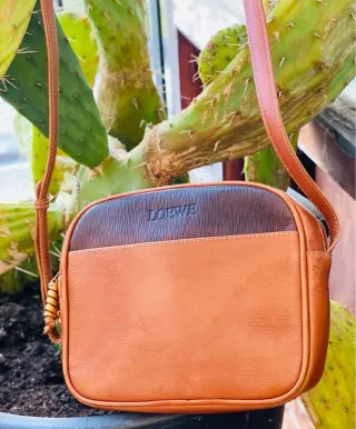 Bandolera Loewe Velázquez Marrón y Dorado