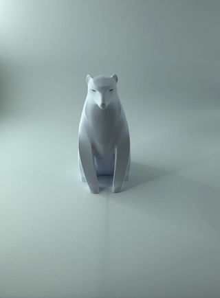 Estátua Geométrica de Urso - Decoração Minimalista