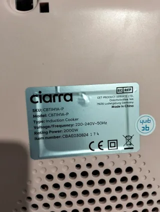 Placa Inducción Ciarra Rosa