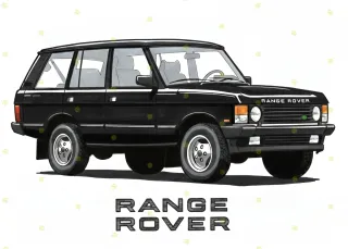 Range Rover Vogue cuadro dibujo colección regalo