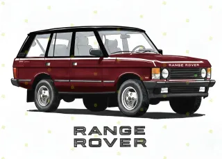 Range Rover Vogue cuadro dibujo colección regalo