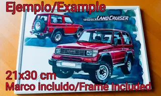 Range Rover Vogue cuadro dibujo colección regalo