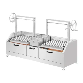 Barbacoa profesional sobremesa inoxidable