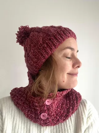 Cuellos artesanales tejidos 2 agujas