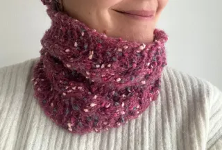 Cuellos artesanales tejidos 2 agujas