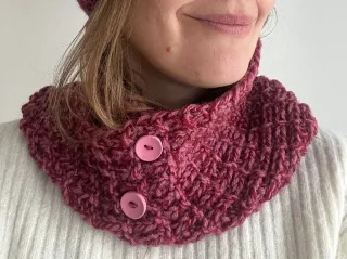 Cuellos artesanales tejidos 2 agujas