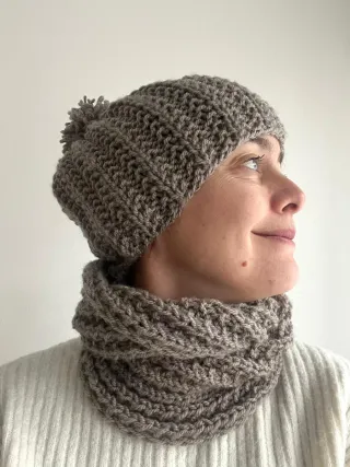 Cuellos artesanales tejidos 2 agujas