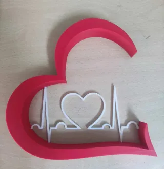 Corazón ECG Decorativo San Valentín