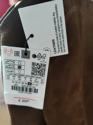 Botas altas ante Zara Talla 40