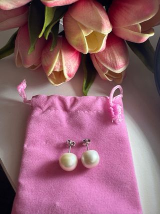 Pendientes Perlas Auténticas y Plata