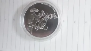 Moneda Plata Goofy y Mickey 1 oz