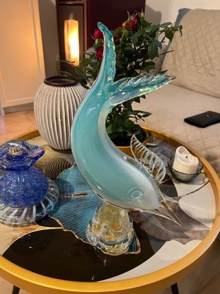 Scultura Murano Pesce Vetro Artistico