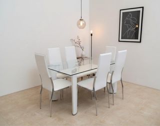 Mesa de comedor de lujo con 6 sillas