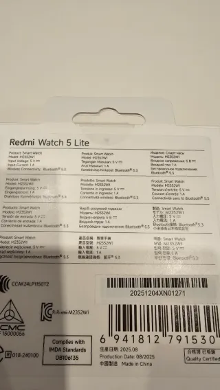 Xiaomi Redmi Watch 5 Lite Negro