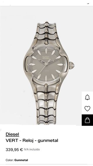 Reloj Diesel Negro y Plateado