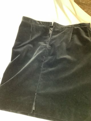 Gonna tubino vintage in velluto foderata tg 48