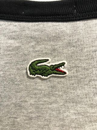 Camiseta manga larga Lacoste gris y negra