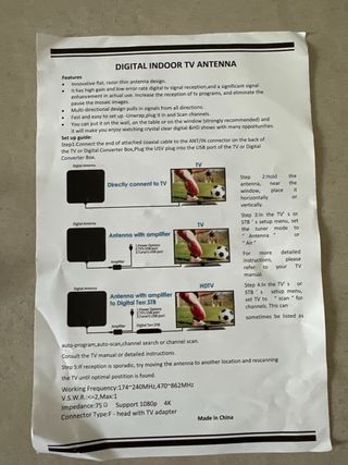 Antena TV Digital HD Interior